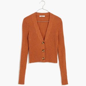 Madewell Brenville Crop Cardigan Sweater, Size Small